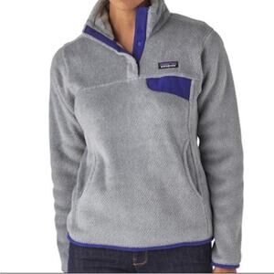 Patagonia Re Tool Snap T Fleece Pullover Sweater S Small Purple Gray